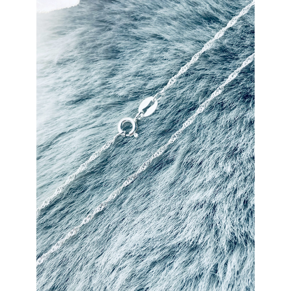 Srebrny łańcuszek Singapur Magic