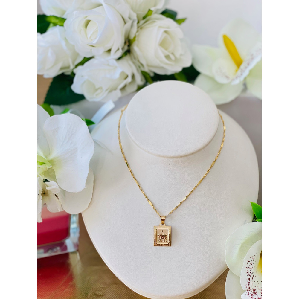 copy of Złoty wisiorek zawieszka rozeta ażurowa