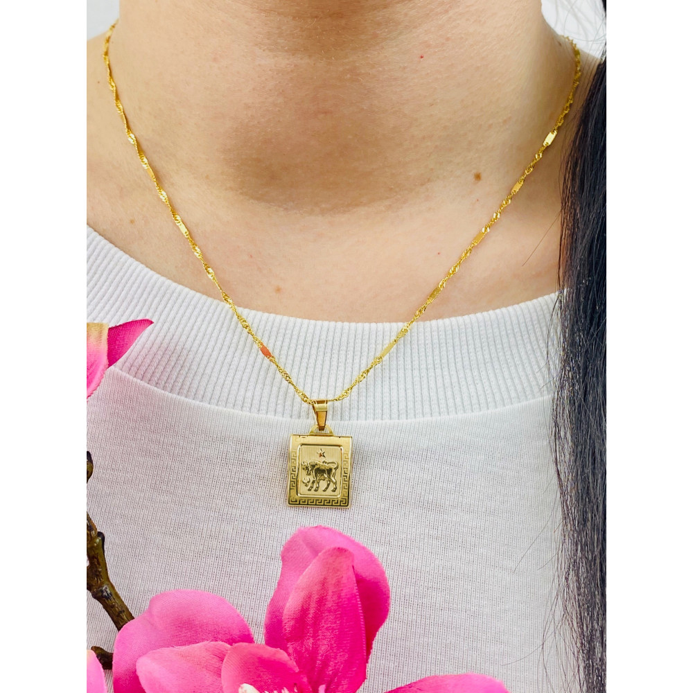 copy of Złoty wisiorek zawieszka rozeta ażurowa