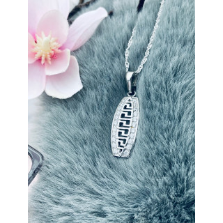 925 Silber Damen Medaillon Anhänger mit Zirkonia