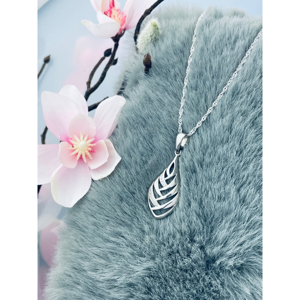 925 Silber Damen Medaillon Anhänger mit Zirkonia