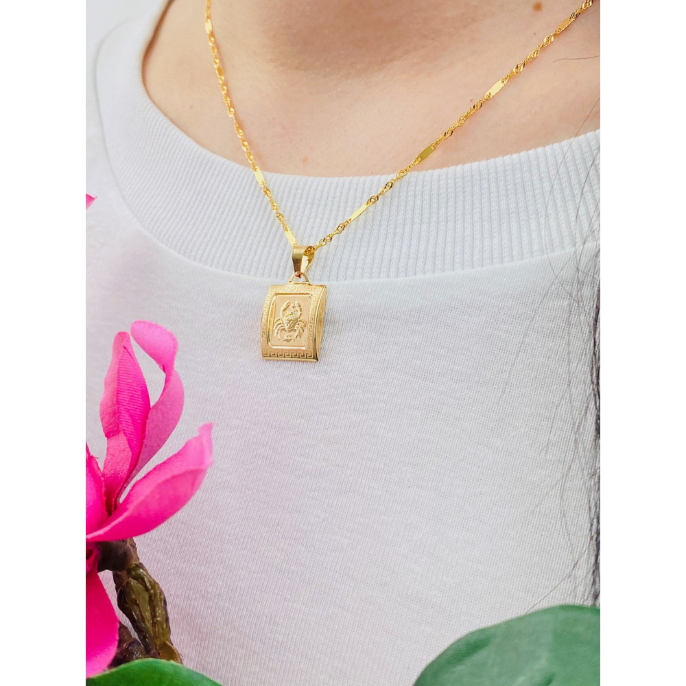 copy of Złoty wisiorek zawieszka rozeta ażurowa