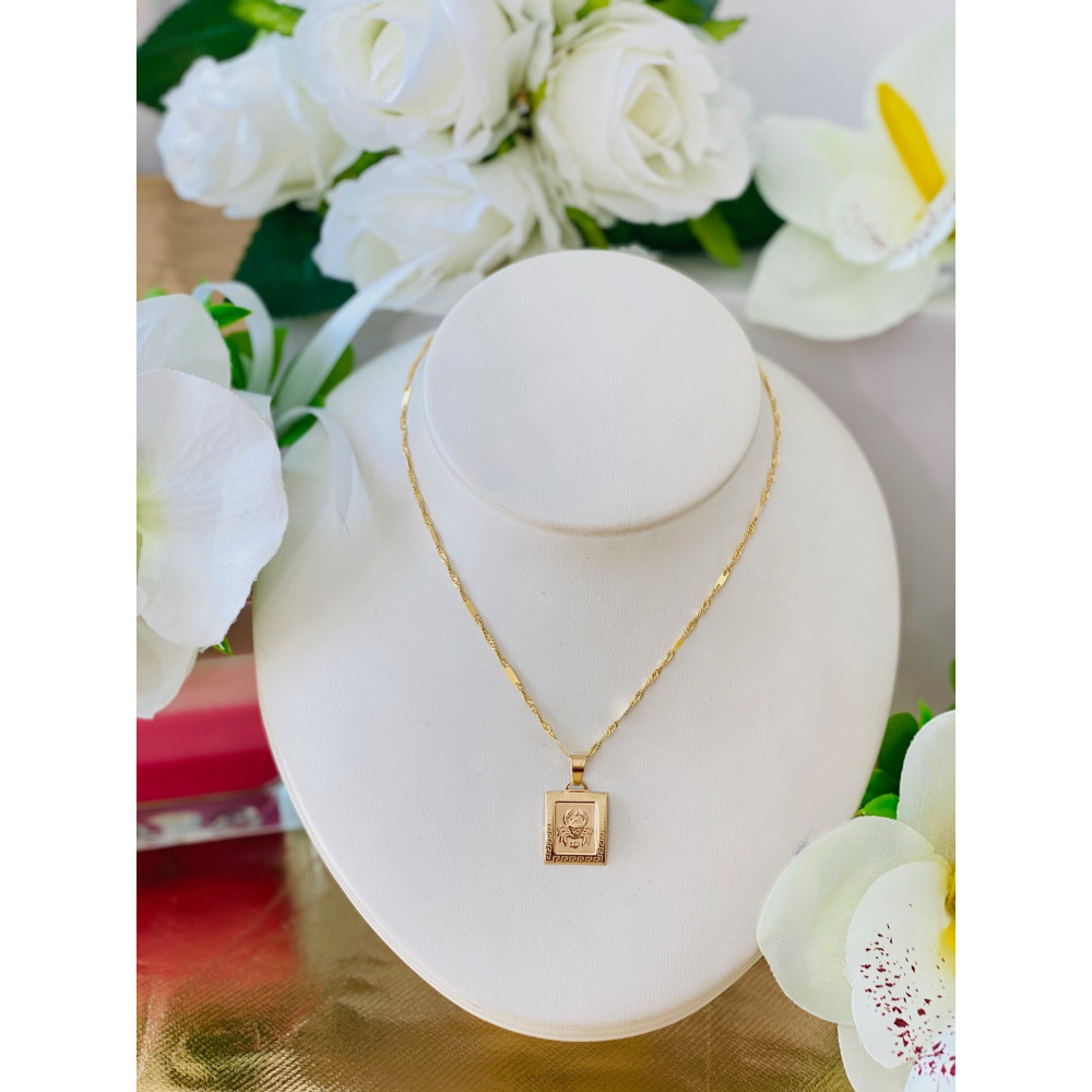 Złoty wisiorek zawieszka znak zodiaku rak