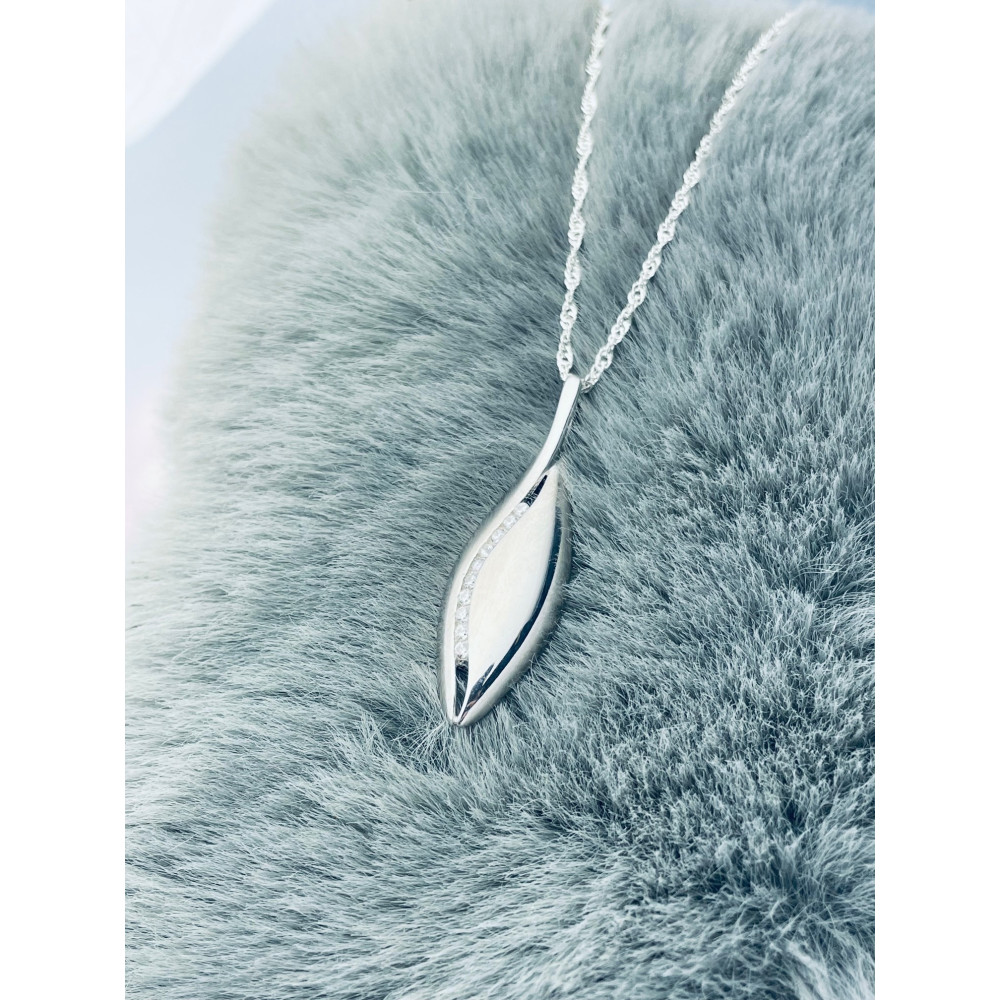 925 Silber Damen Medaillon Anhänger mit Zirkonia