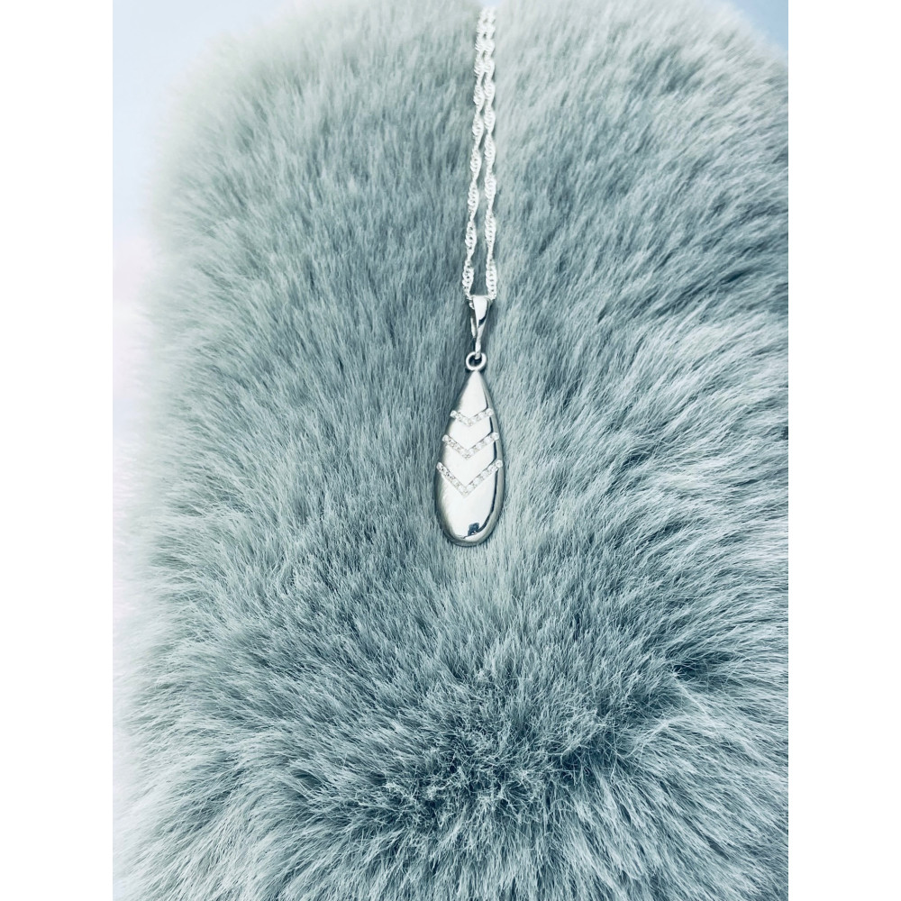 925 Silber Damen Medaillon Anhänger mit Zirkonia