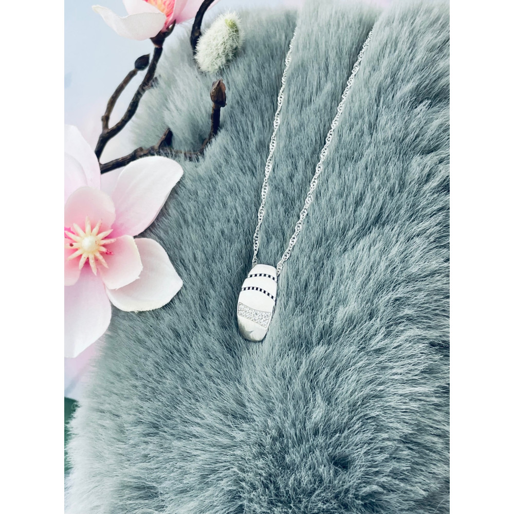 925 Silber Damen Medaillon Anhänger mit Zirkonia