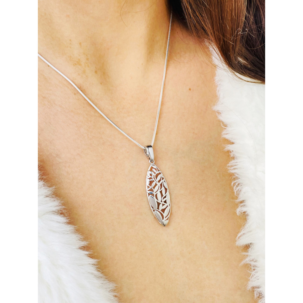 925 Silber Damen Medaillon Anhänger Vintage