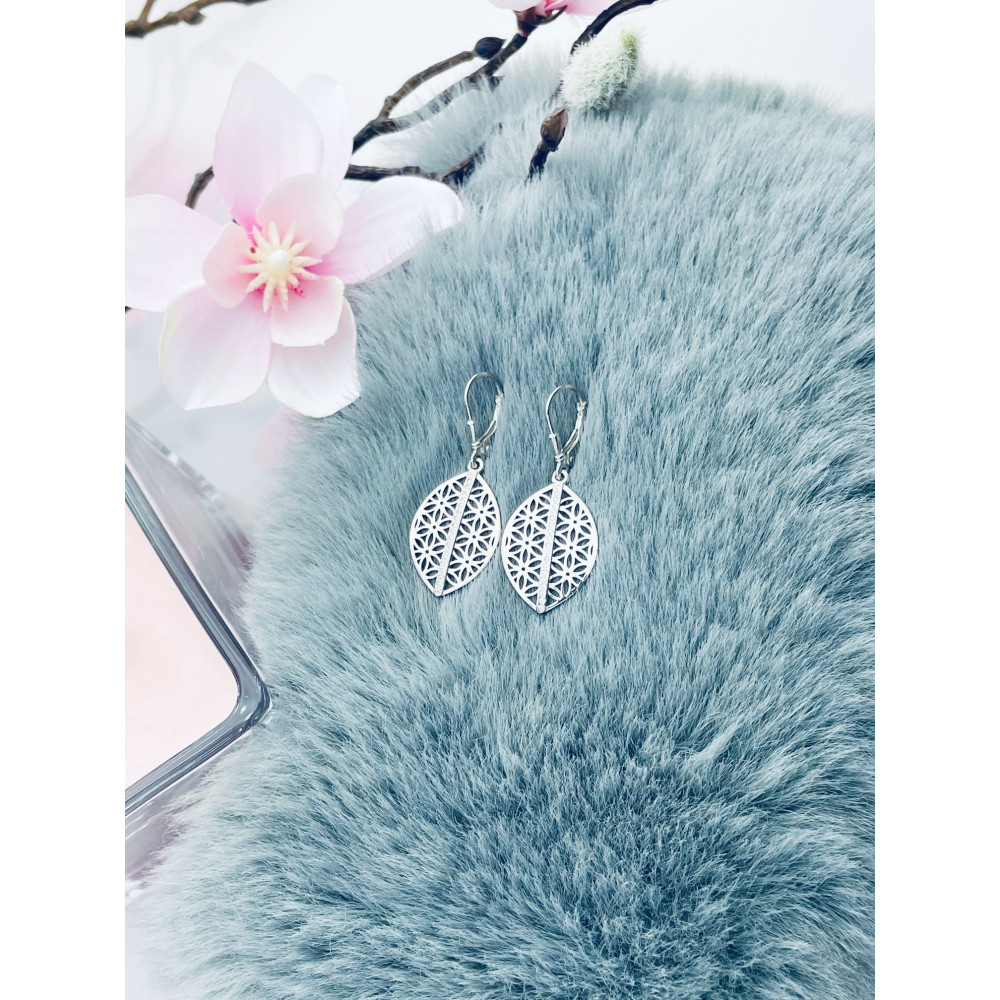 925 Silber Ohrringe mit Zirkonia Blume