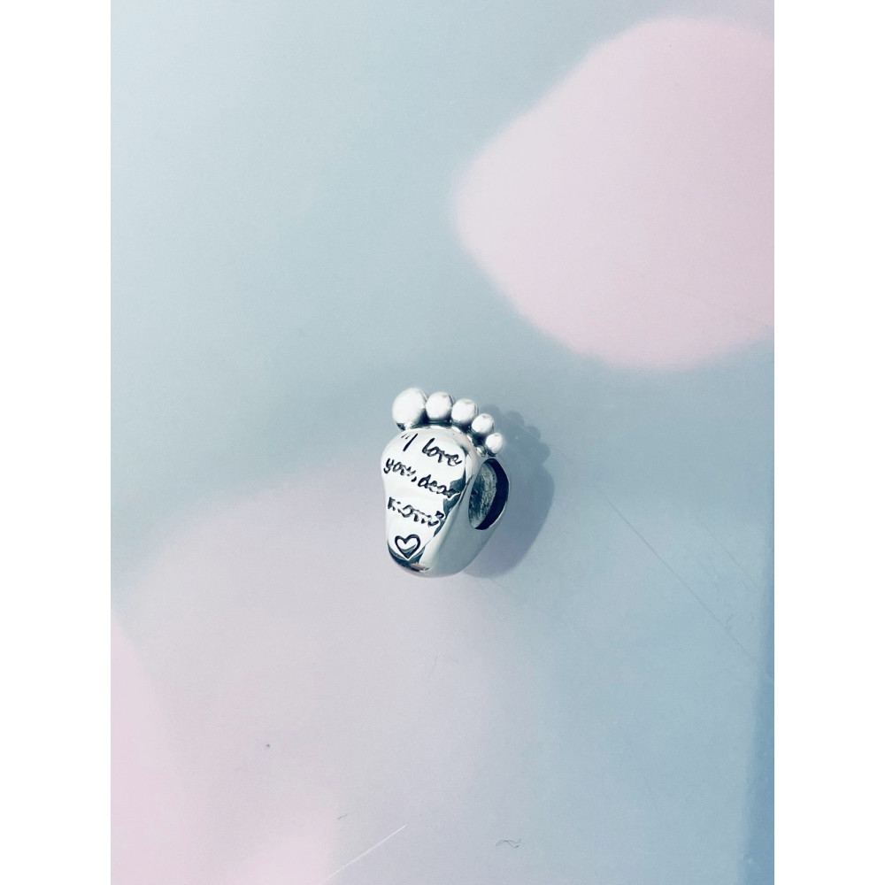 Fuß 925 Silber Damen Anhänger Charms