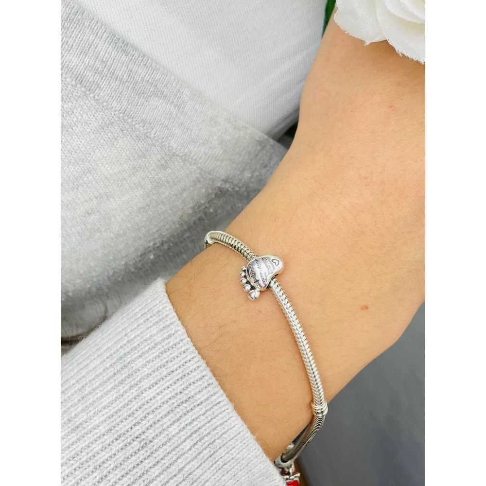 Fuß 925 Silber Damen Anhänger Charms