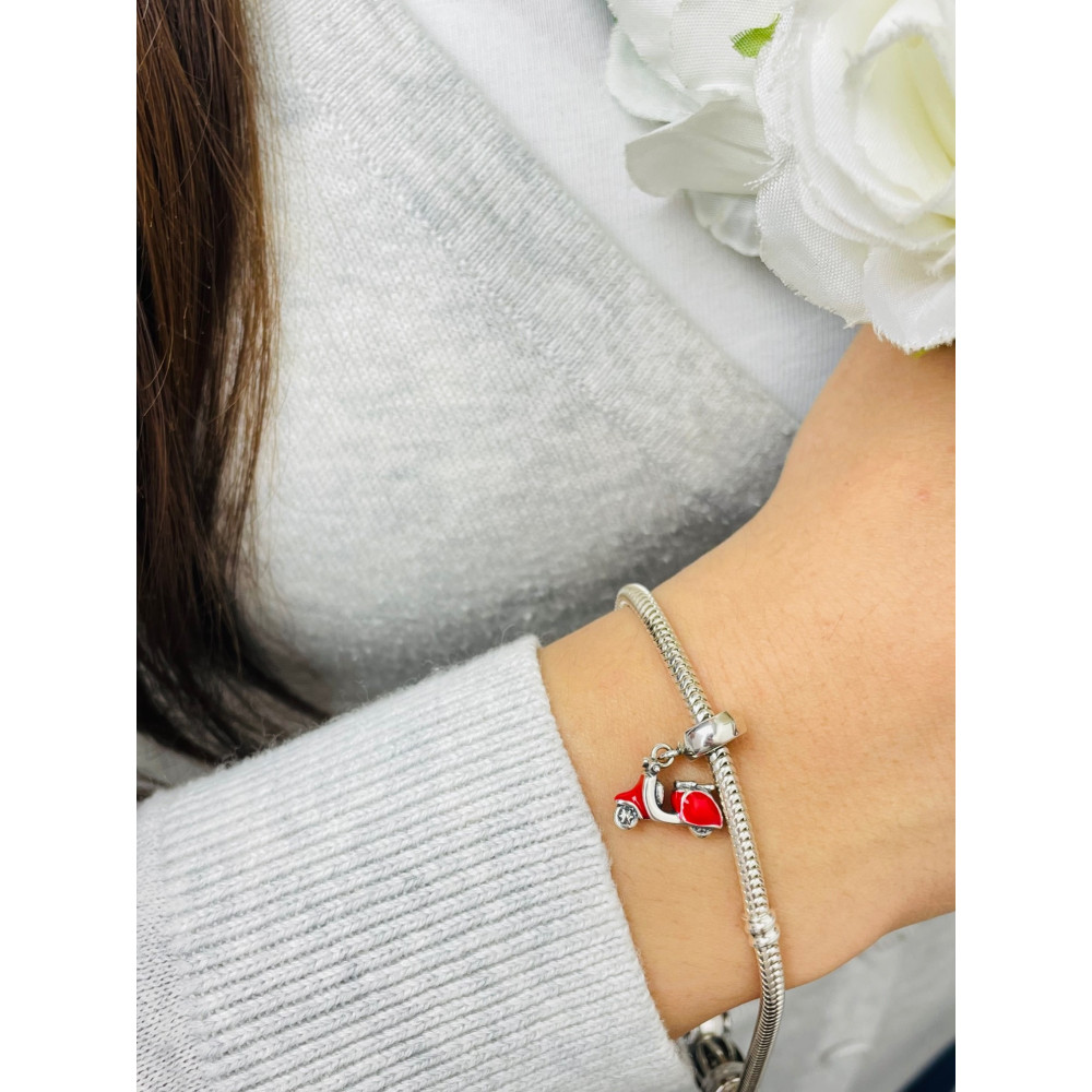 Roller 925 Silber Damen Kinder Anhänger Charms