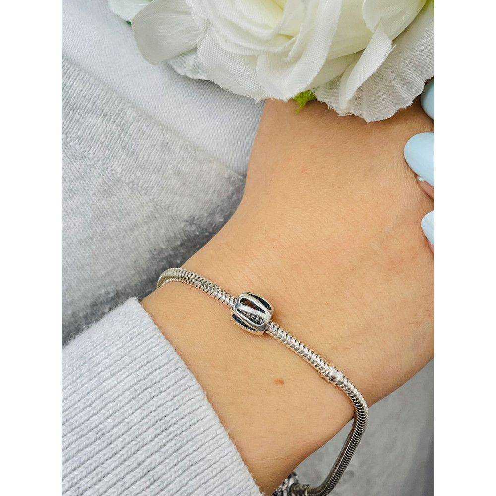 Srebrny koralik zawieszka charms ażurowa vintage