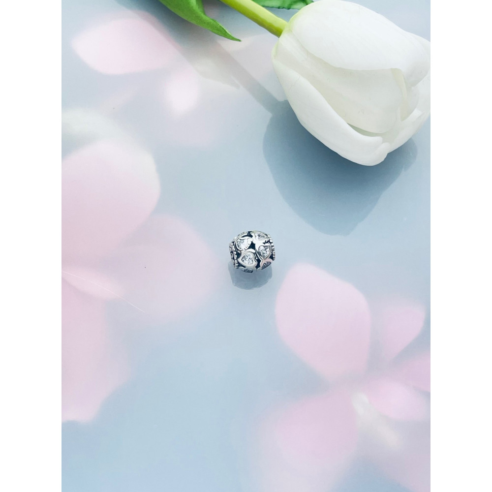 Herz 925 Silber Damen Kinder Anhänger Charms mit Zirkonia