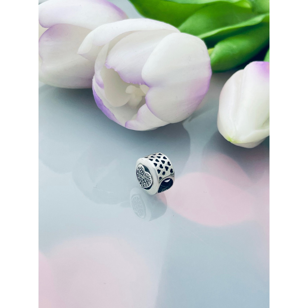 Herz 925 Silber Damen Kinder Anhänger Charms mit Zirkonia