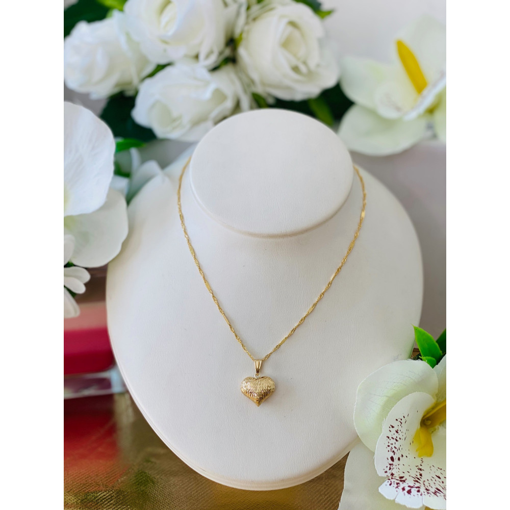 Anhänger Kettenanhänger Gold Goldanhänger Herz 585er 14KT