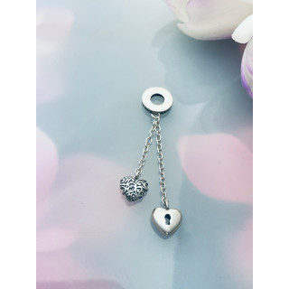 Herz 925 Silber Damen Kinder Anhänger Charms mit Zirkonia