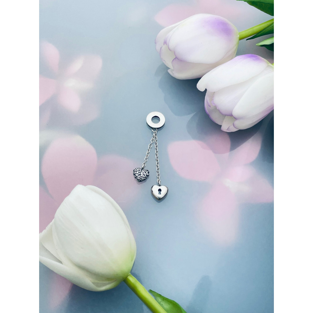 Herz 925 Silber Damen Kinder Anhänger Charms mit Zirkonia