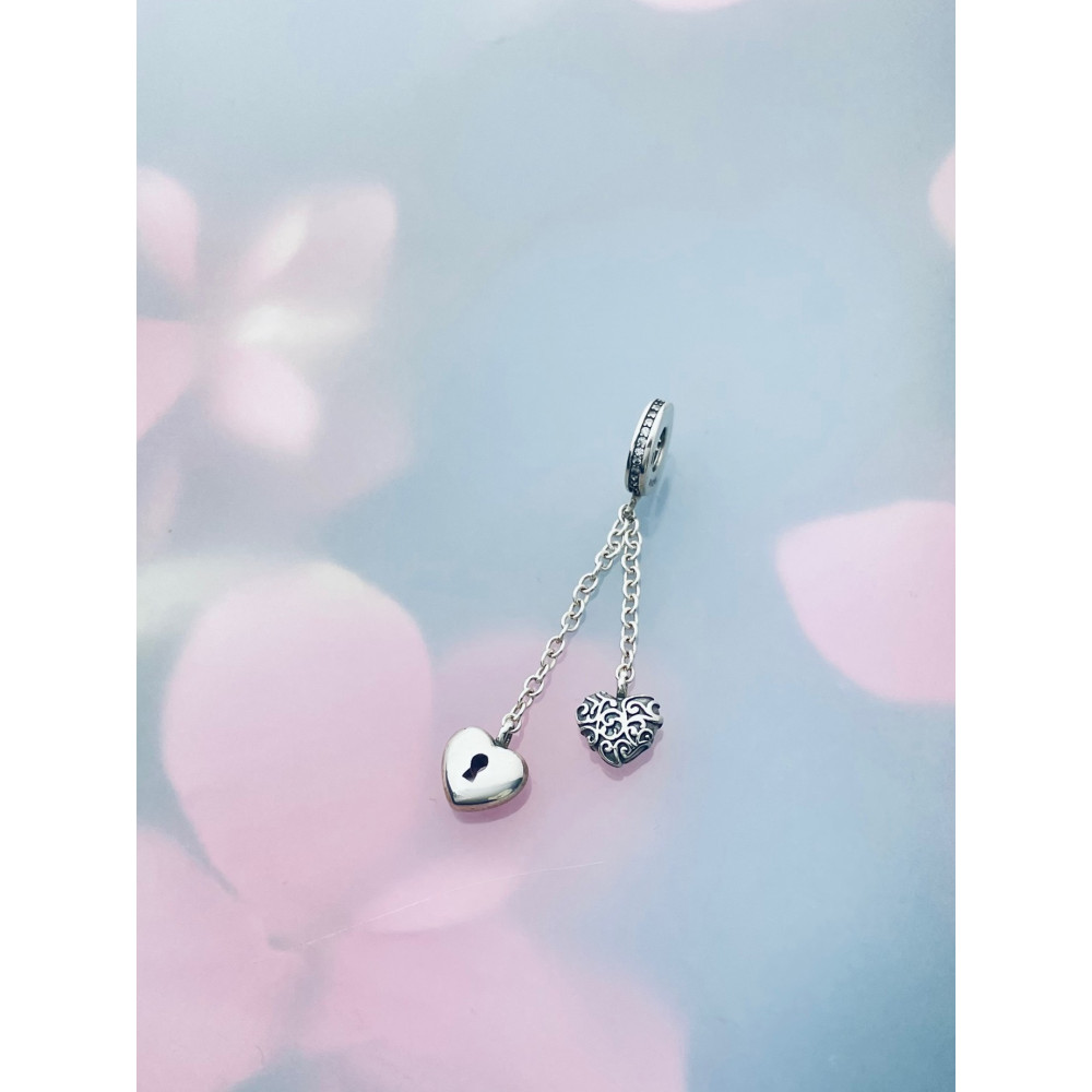 Herz 925 Silber Damen Kinder Anhänger Charms mit Zirkonia