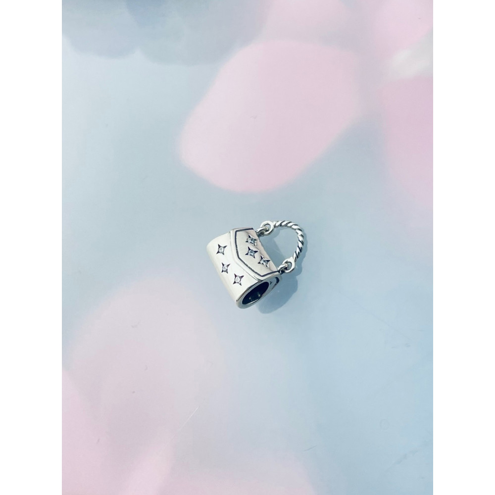 Damentasche 925 Silber Damen Kinder Anhänger Charms mit Zirkonia