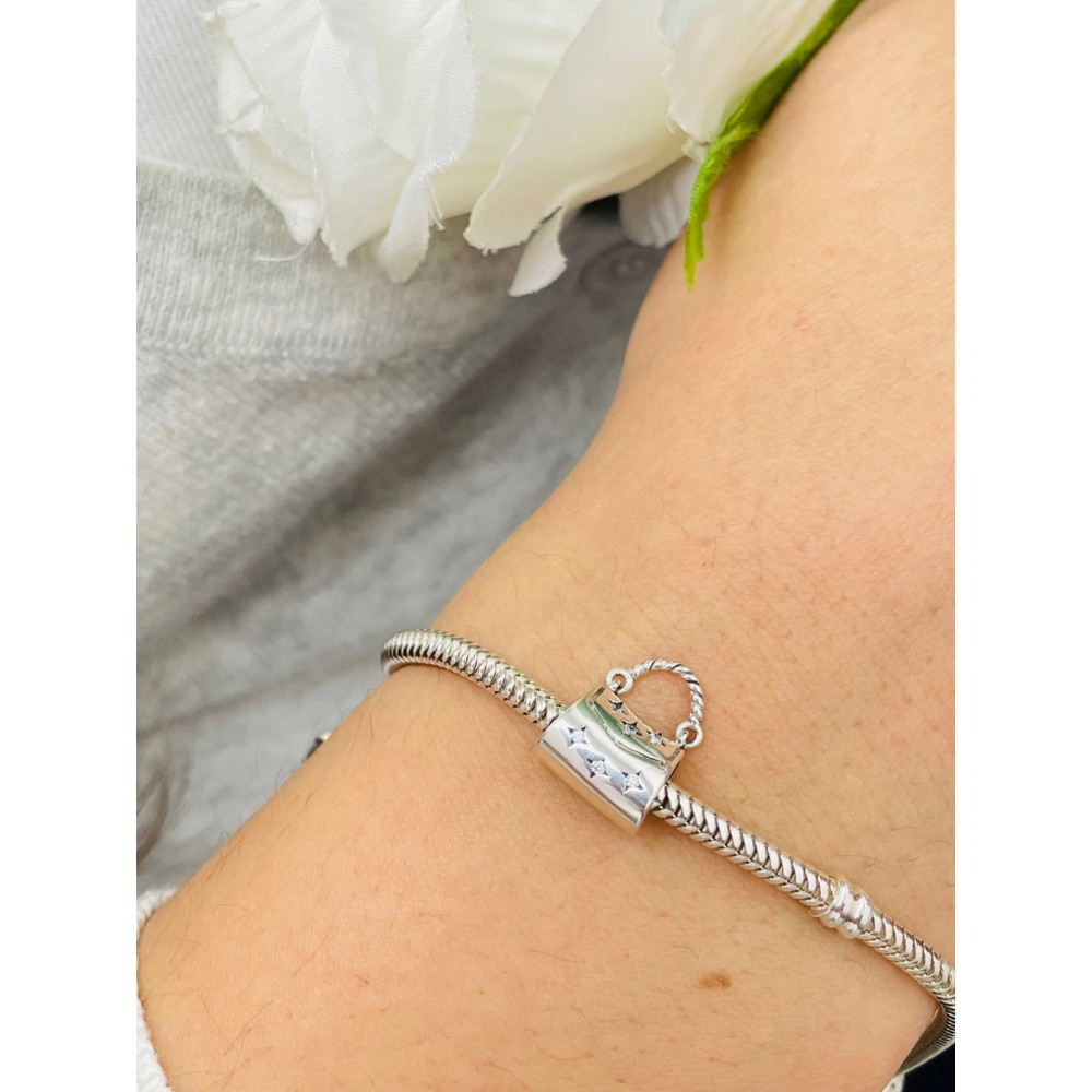 Damentasche 925 Silber Damen Kinder Anhänger Charms mit Zirkonia