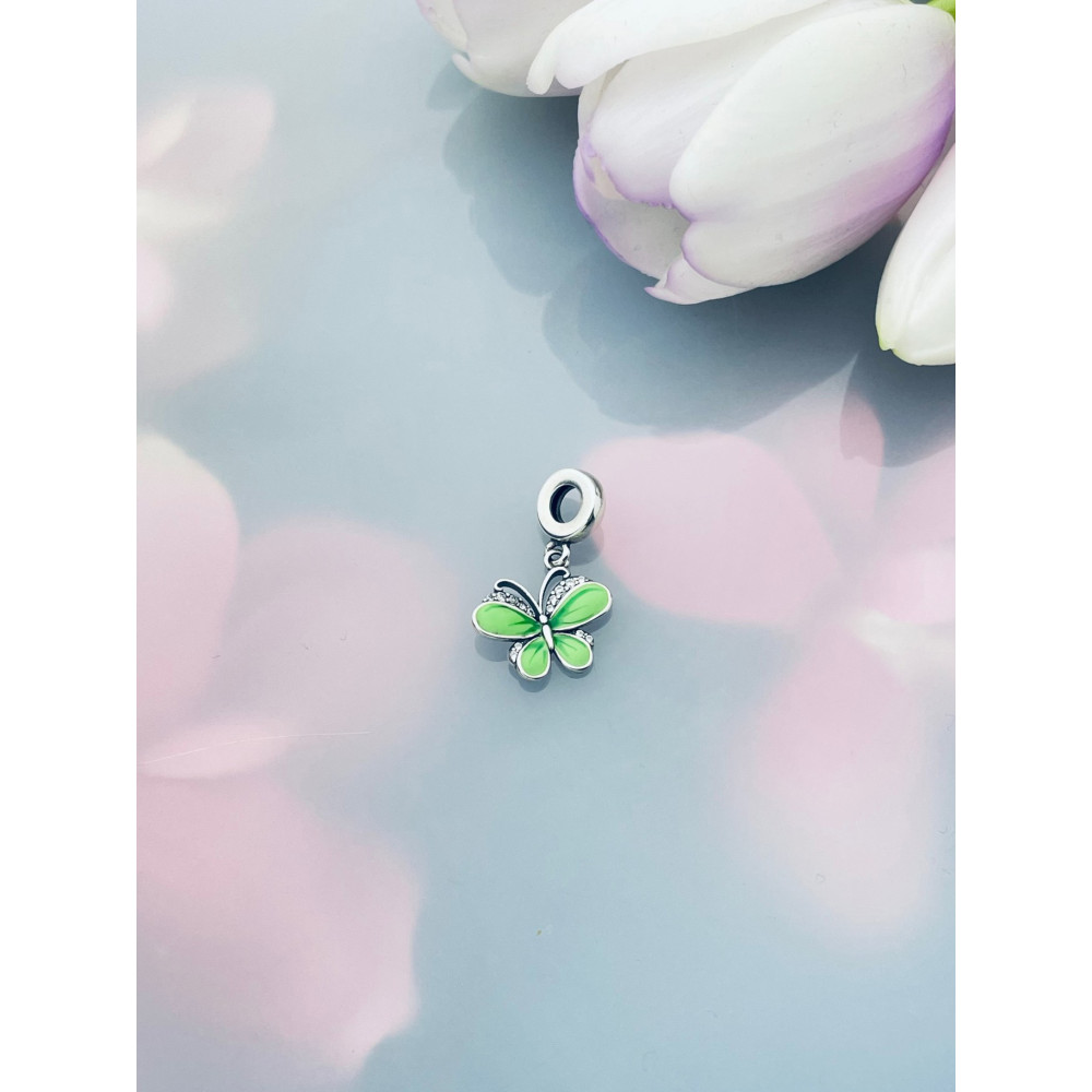 Schmetterling 925 Silber Damen Kinder Anhänger Charms mit Zirkonia