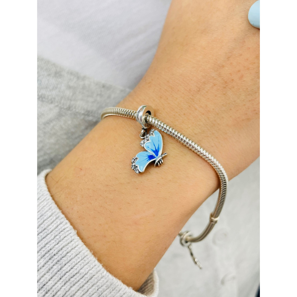 Schmetterling 925 Silber Damen Kinder Anhänger Charms mit Zirkonia