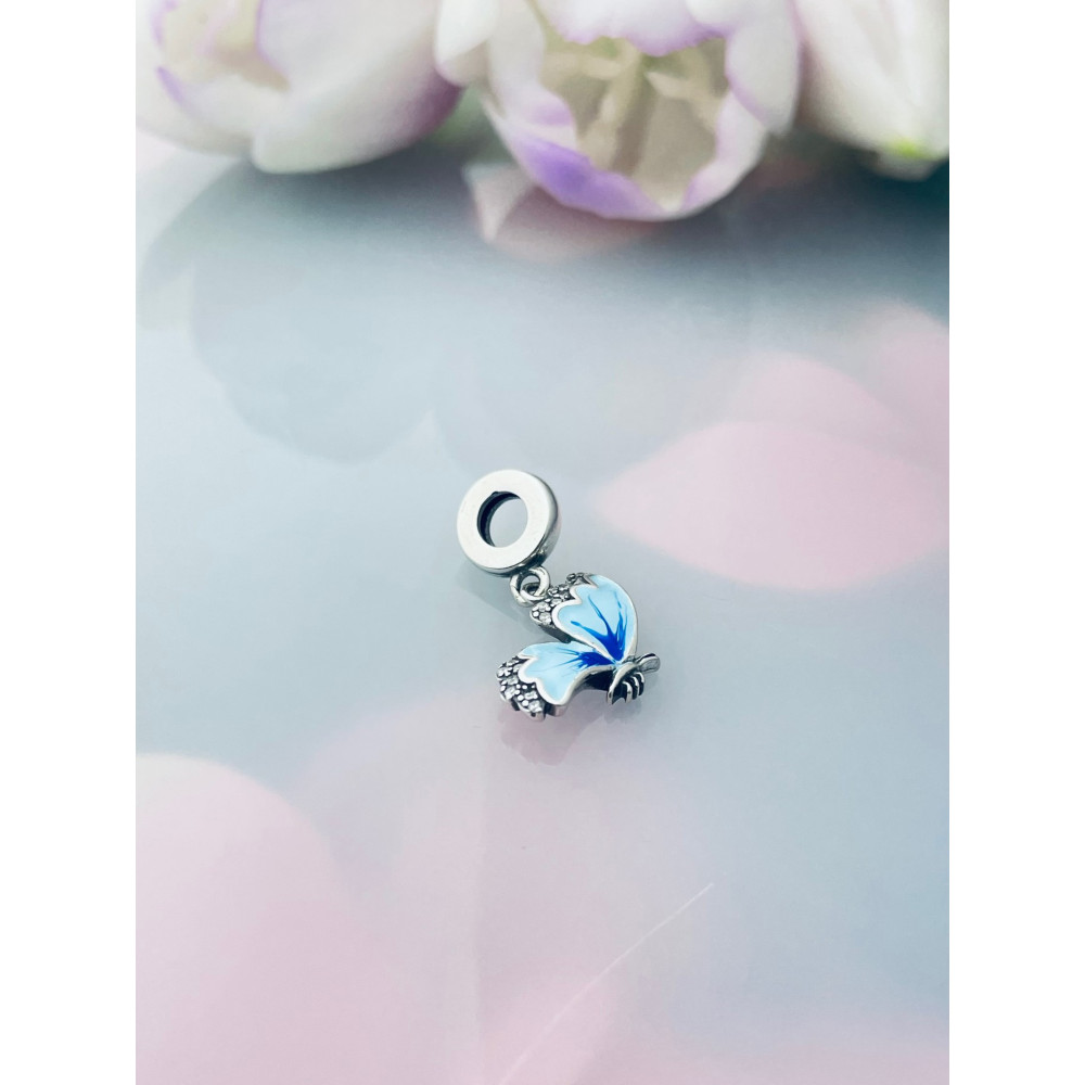Schmetterling 925 Silber Damen Kinder Anhänger Charms mit Zirkonia