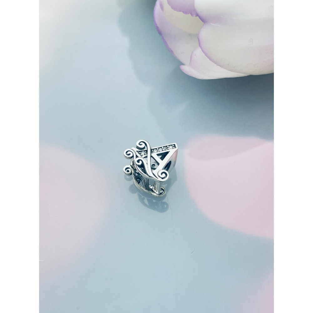 Buchstabe A 925 Silber Damen Kinder Anhänger Charms mit Zirkonia