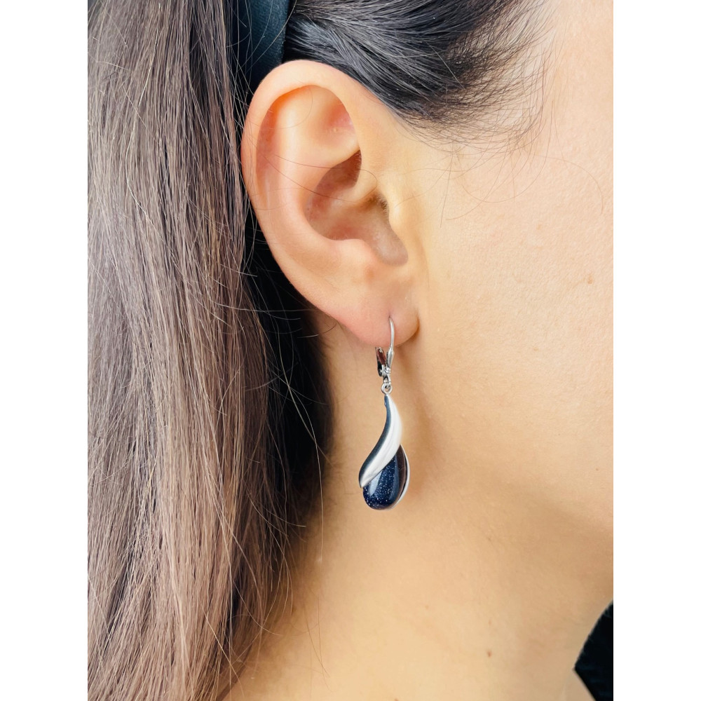 copy of Złote kolczyki przecinki z cyrkoniami