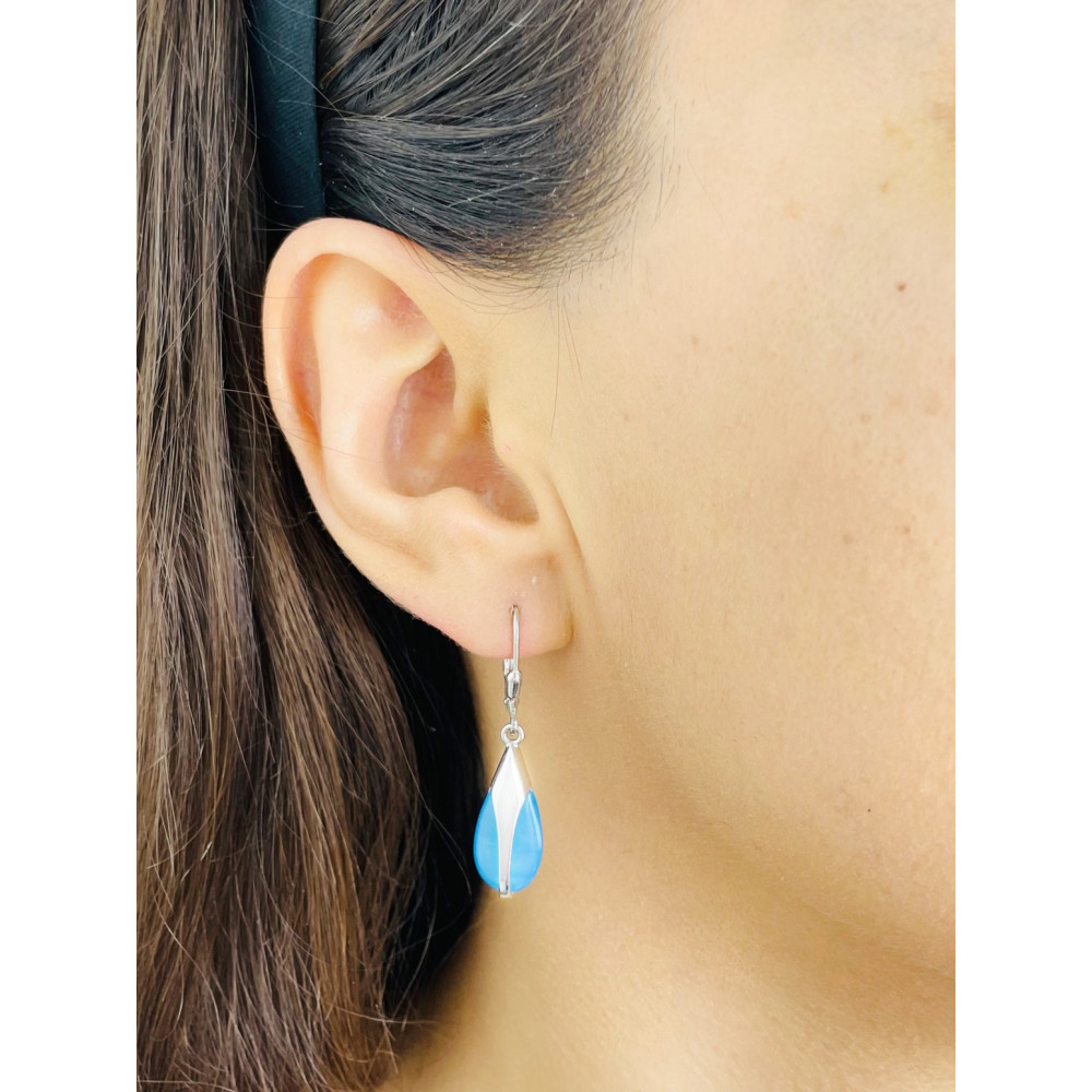 copy of Złote kolczyki przecinki z cyrkoniami