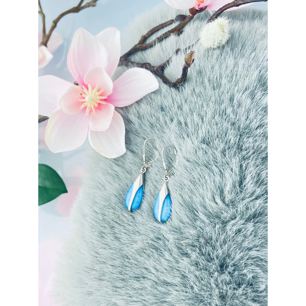 925 Silber Ohrringe mit Opalstein