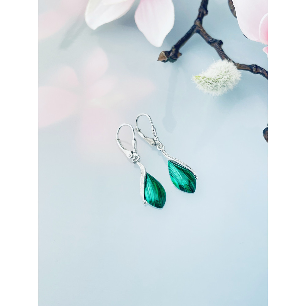 copy of Złote kolczyki przecinki z cyrkoniami