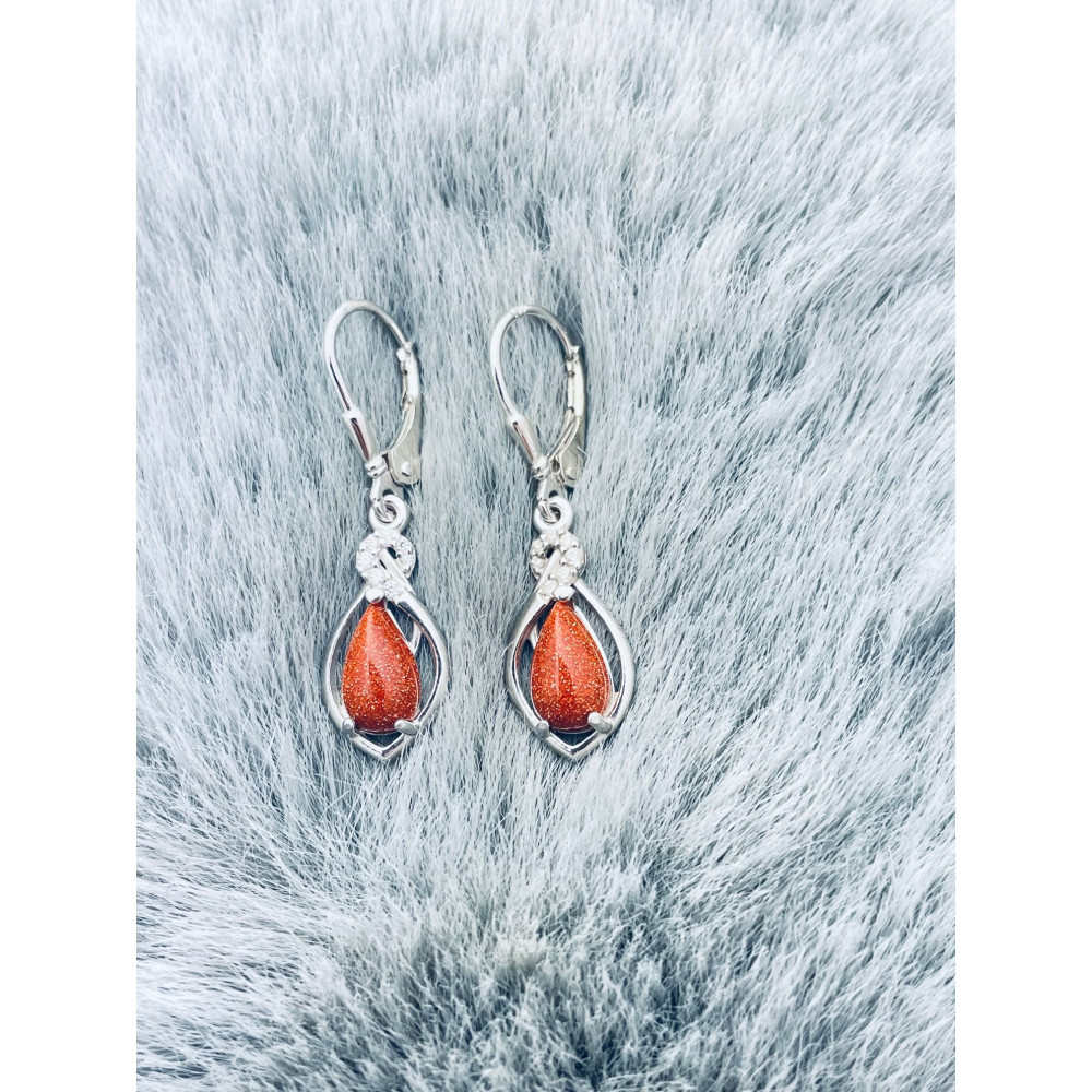 925 Silber Ohrringe mit Zirkonia Wüstenstreifen