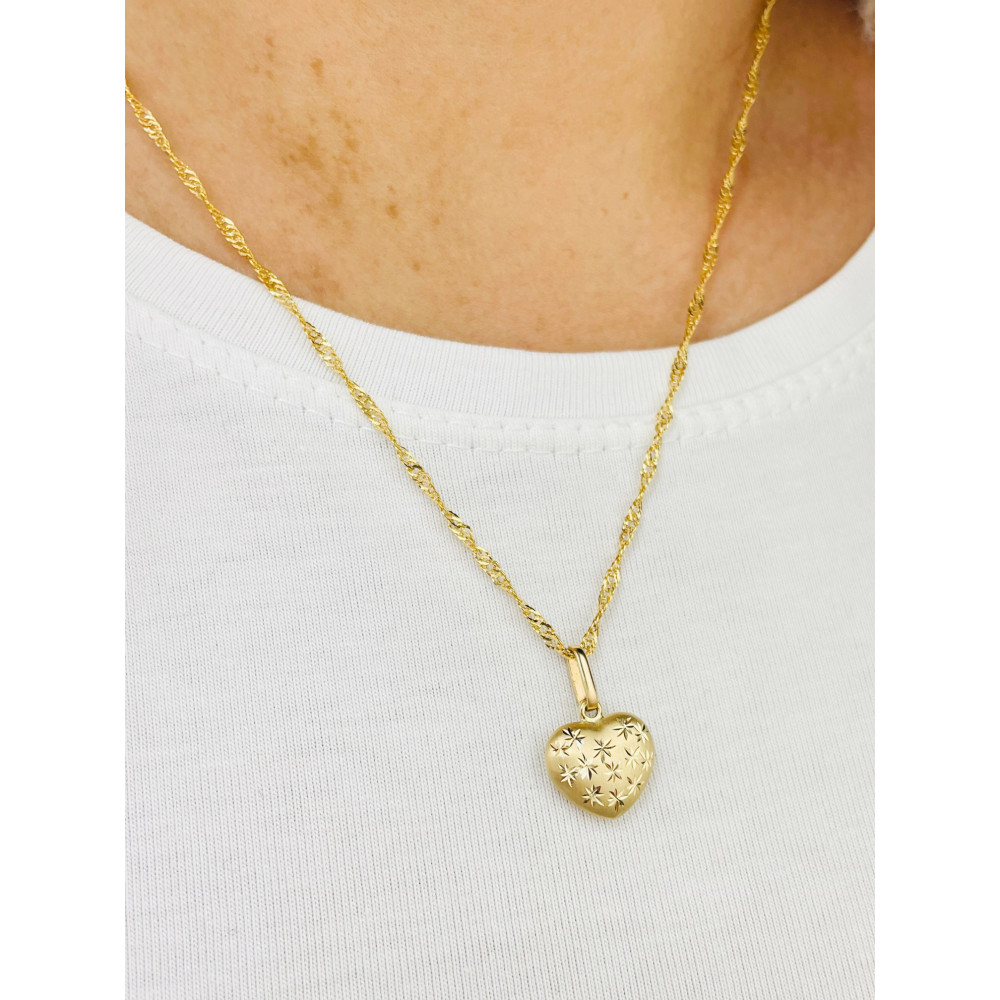 Anhänger Herz Kettenanhänger Gelbgold Goldanhänger 585er 14KT