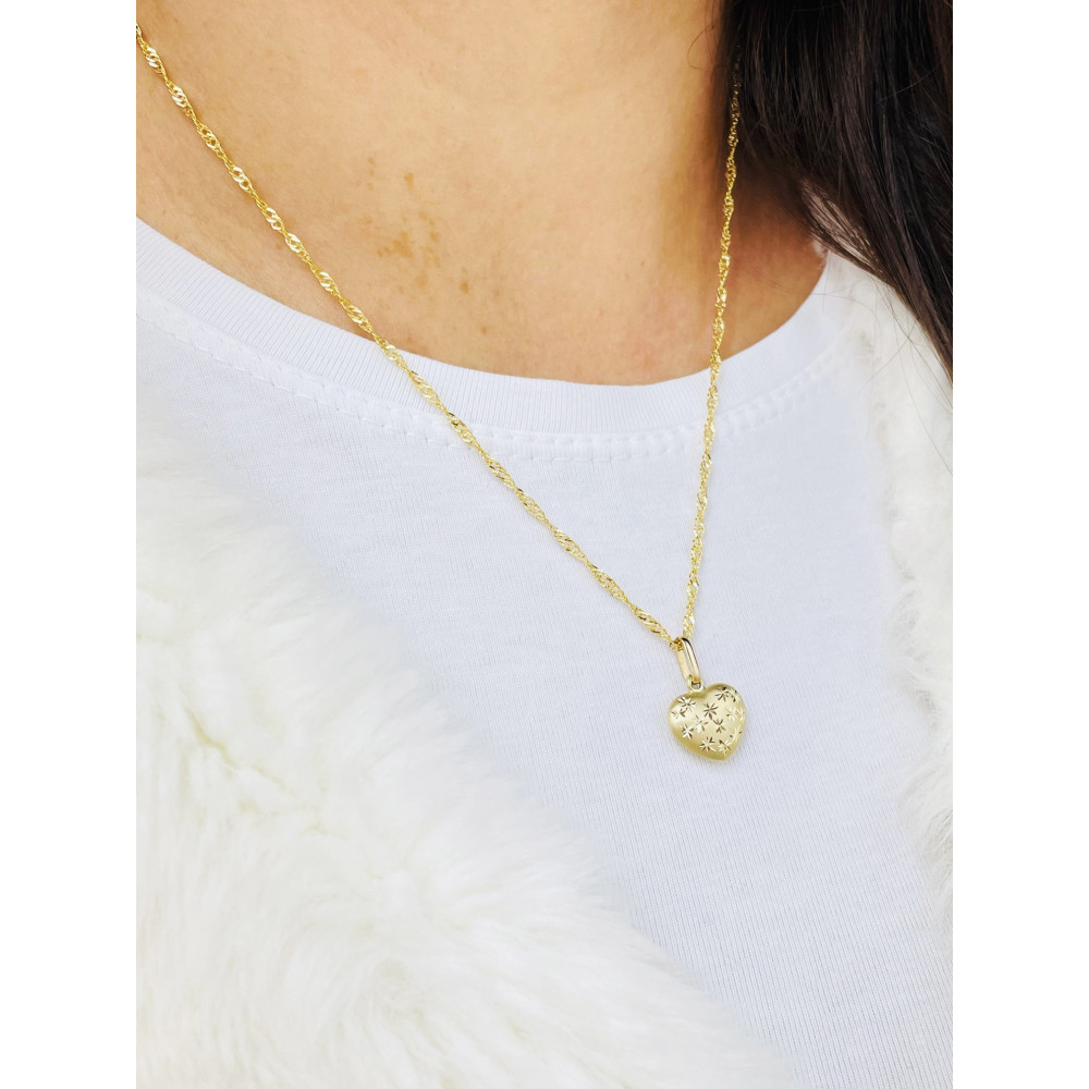 copy of Złoty wisiorek zawieszka rozeta ażurowa