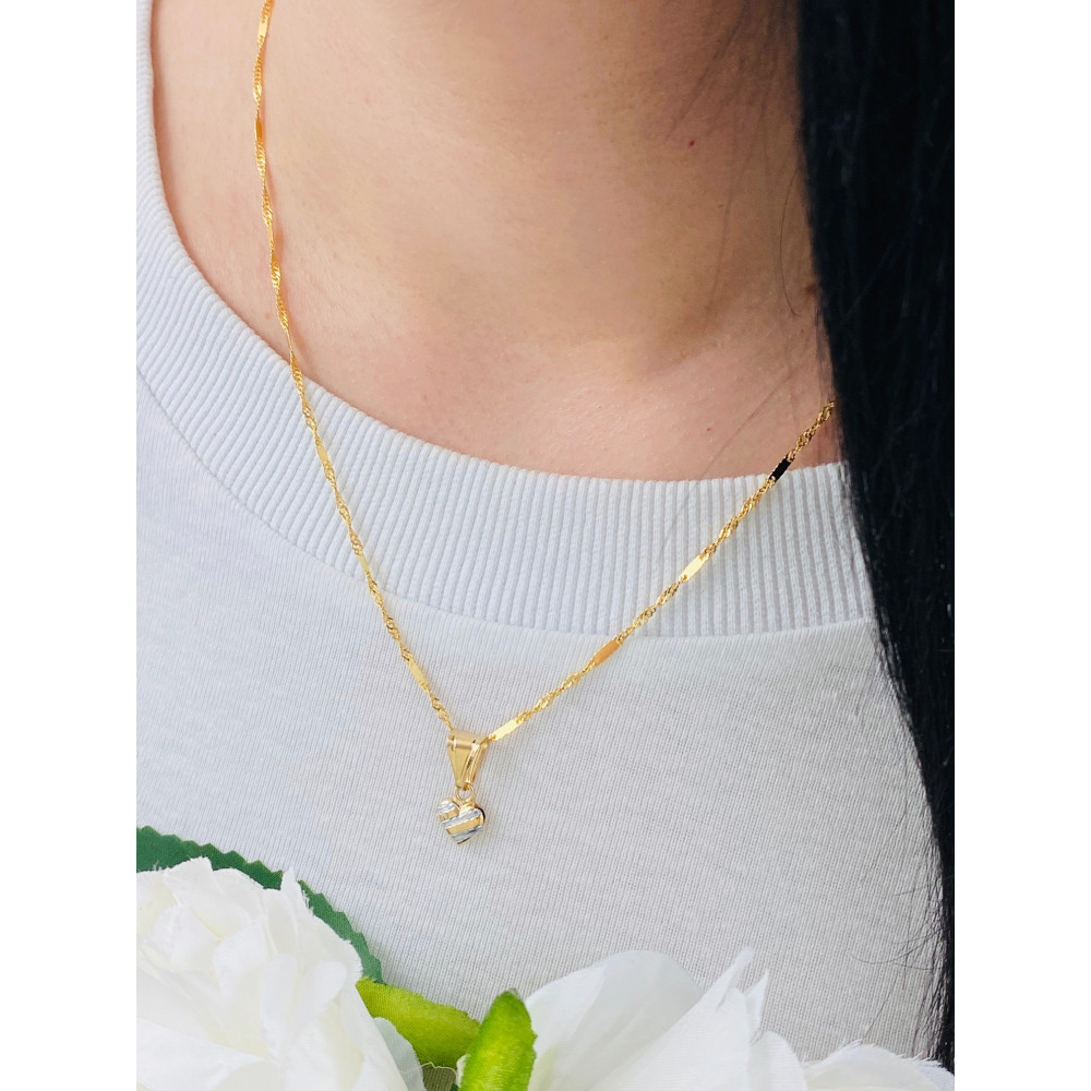 Złoty wisiorek zawieszka serce