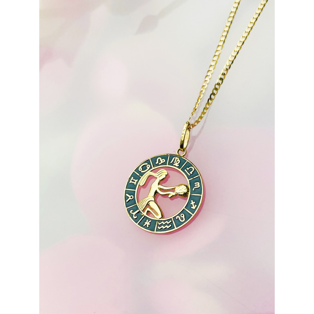 Goldanhänger Gelbgold Jungfrau Sternzeichen Tierkreiszeichen Horoskop Kettenanhänger