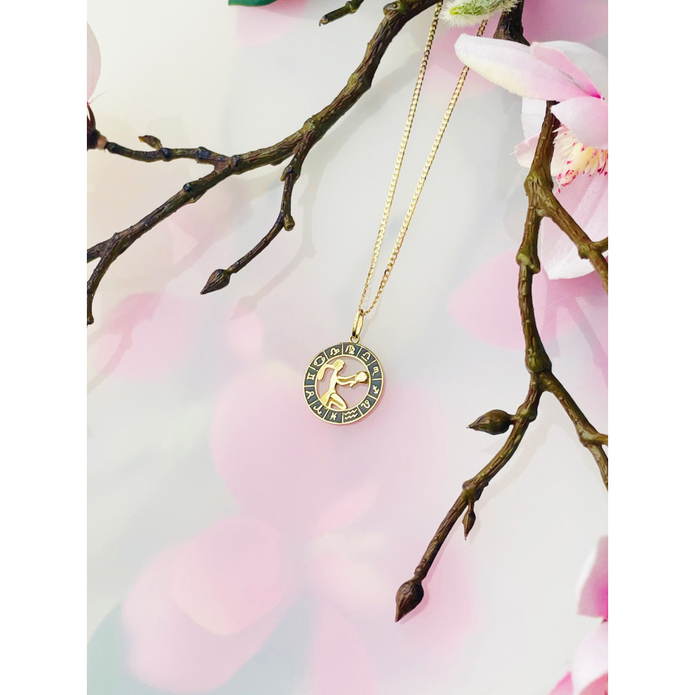 Goldanhänger Gelbgold Jungfrau Sternzeichen Tierkreiszeichen Horoskop Kettenanhänger