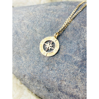 copy of Złoty wisiorek zawieszka rozeta ażurowa