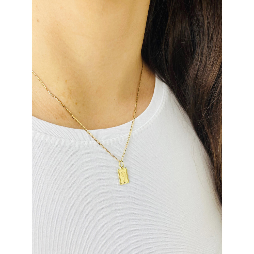 Złoty Medalik Zawieszka Matka Boska Fatimska