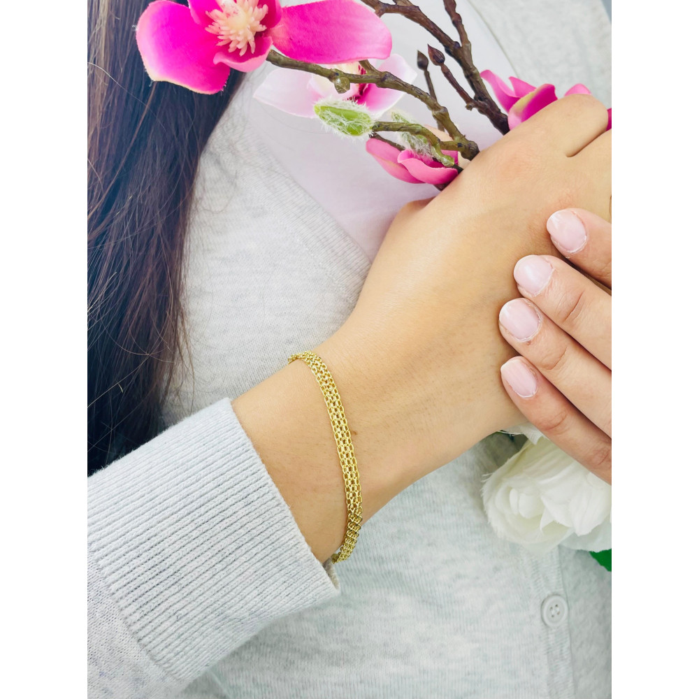 Damen Goldarmband Armband Armkette Gelbgold 14KT 585er