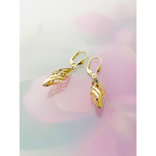 Ohrringe Ohrhänger Ohrstecker Ohrschmuck Gelbgold Paar 14KT 585er Gold