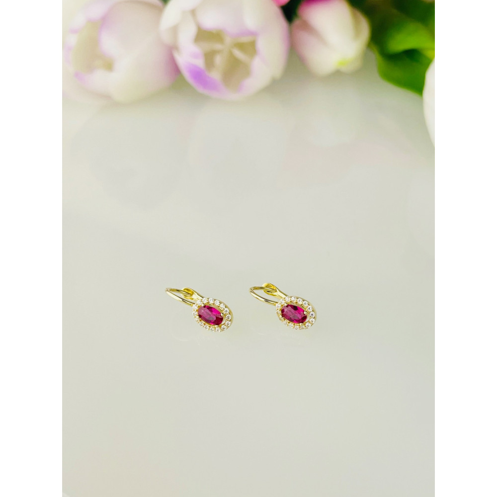 Ohrringe mit Zirkonia Ohrhänger Ohrstecker Ohrschmuck 585er 14KT Gelbgold