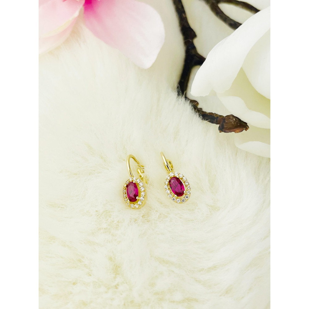 Ohrringe mit Zirkonia Ohrhänger Ohrstecker Ohrschmuck 585er 14KT Gelbgold