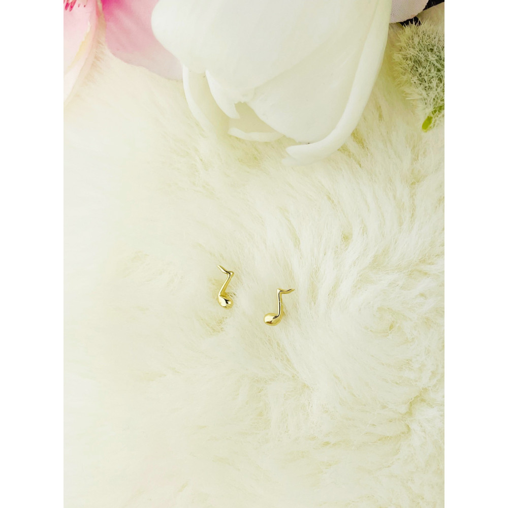 copy of Złote kolczyki przecinki z cyrkoniami