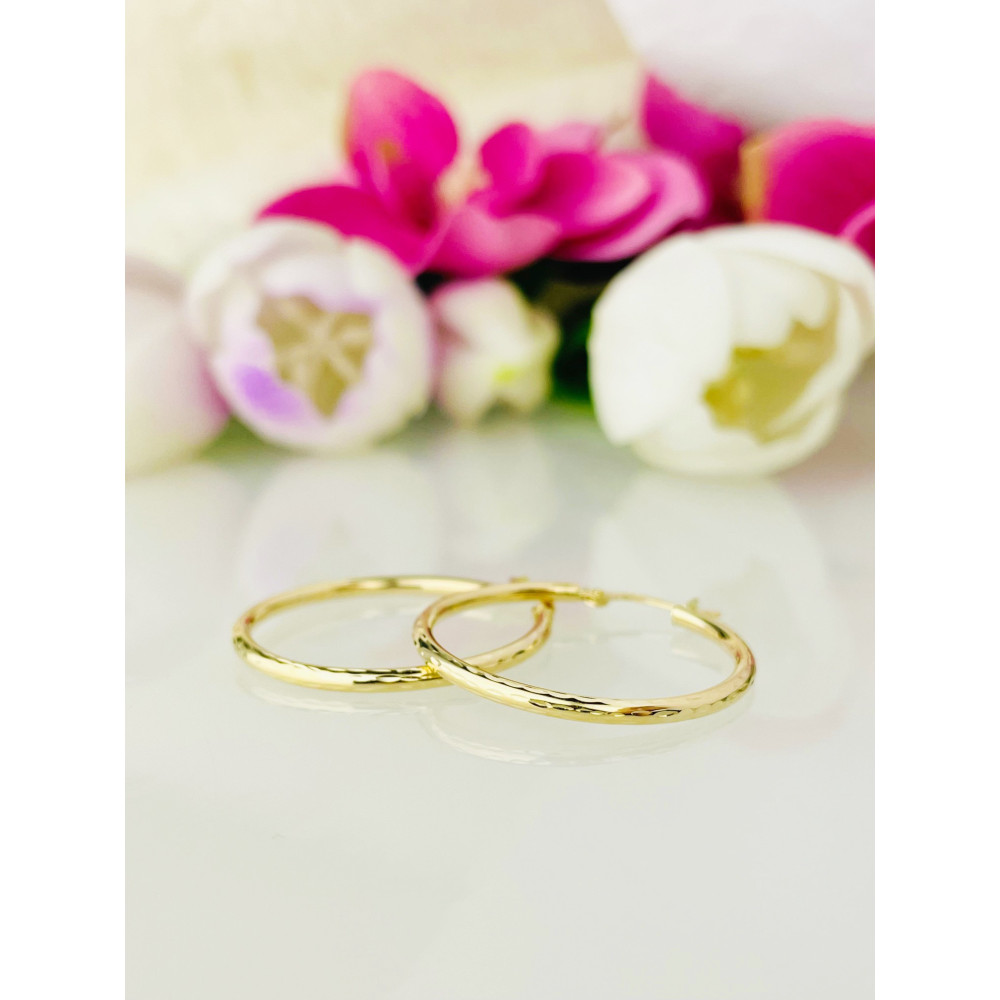 Creolen Ohrringe Ohrhänger Ohrstecker Ohrschmuck Gelbgold Paar 375er