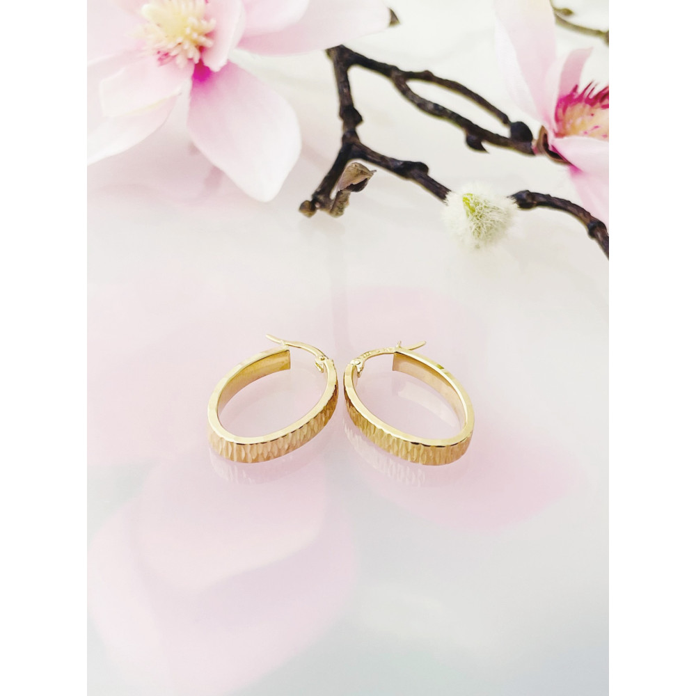 Creolen Ohrringe Ohrhänger Ohrstecker Ohrschmuck Gelbgold Paar 333er 8kt