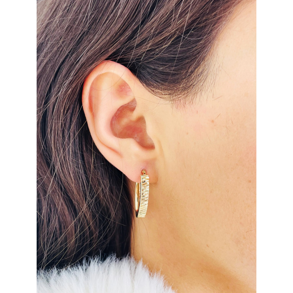 Creolen Ohrringe Ohrhänger Ohrstecker Ohrschmuck Gelbgold Paar 333er 8kt