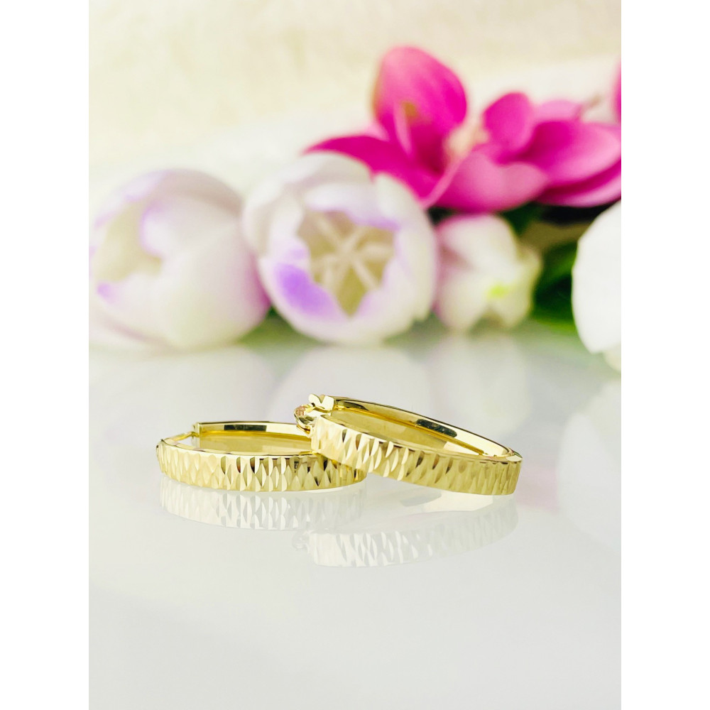 Creolen Ohrringe Ohrhänger Ohrstecker Ohrschmuck Gelbgold Paar 333er 8kt