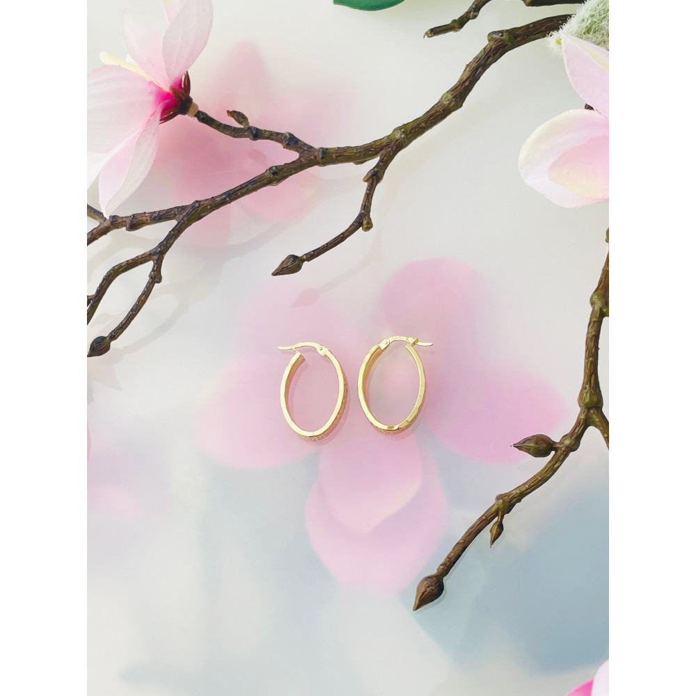 Creolen Ohrringe Ohrhänger Ohrstecker Ohrschmuck Gelbgold Paar 333er 8kt